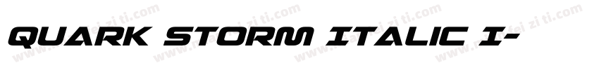 Quark Storm Italic I字体转换